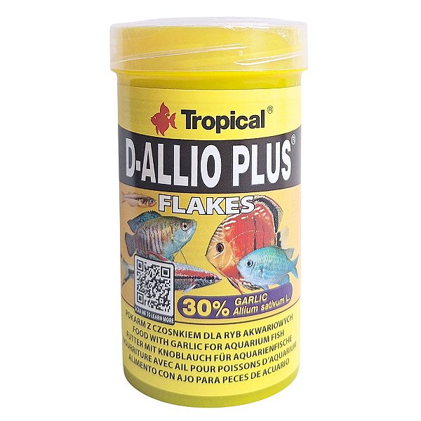 Ração Para Peixes D-allio Plus Flakes 20g - Tropical
