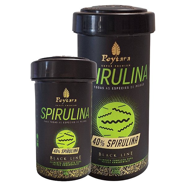 Ração Para Peixes Poytara Spirulina Black Line M