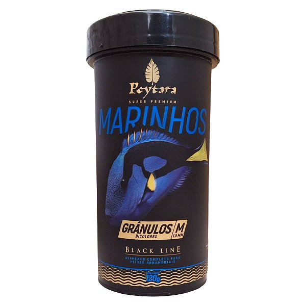 Ração Para Peixes Poytara Black Line Marinhos Granulos M