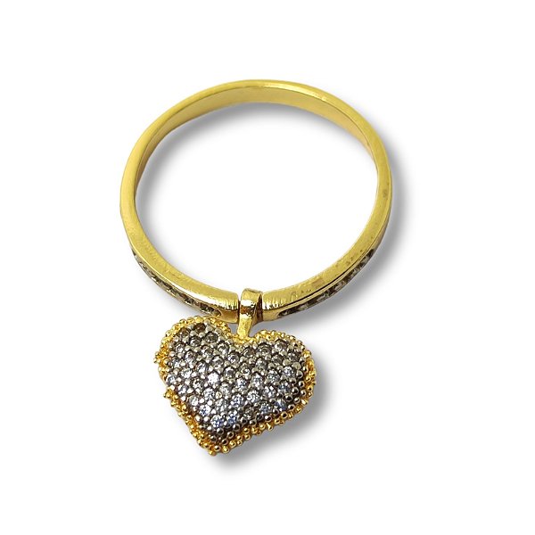 Anel Coração acabamento fino