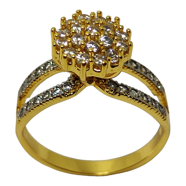 Anel luxo Cravejada com zircônia