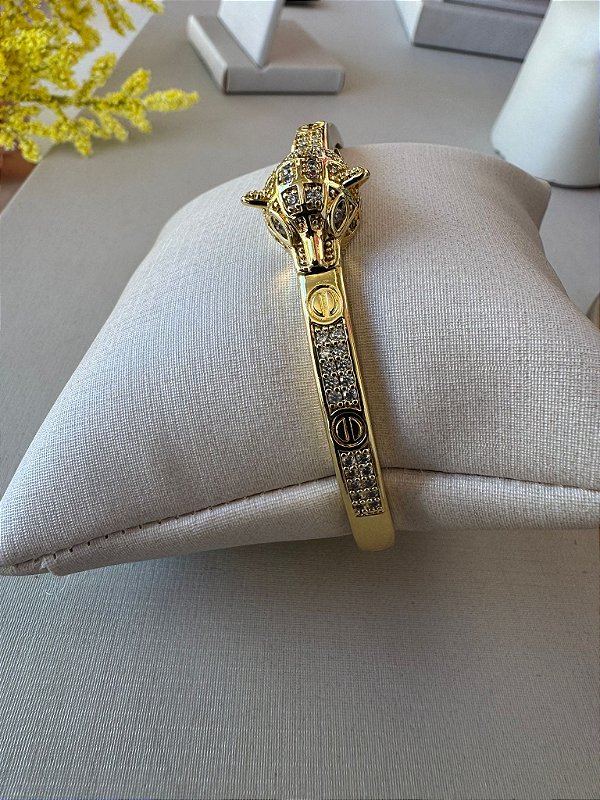 Bracelete Tigre Cravejado com Zircônia
