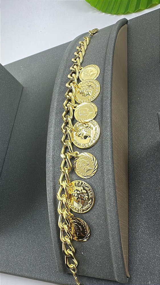 PULSEIRA PINGENTES DE MOEDAS