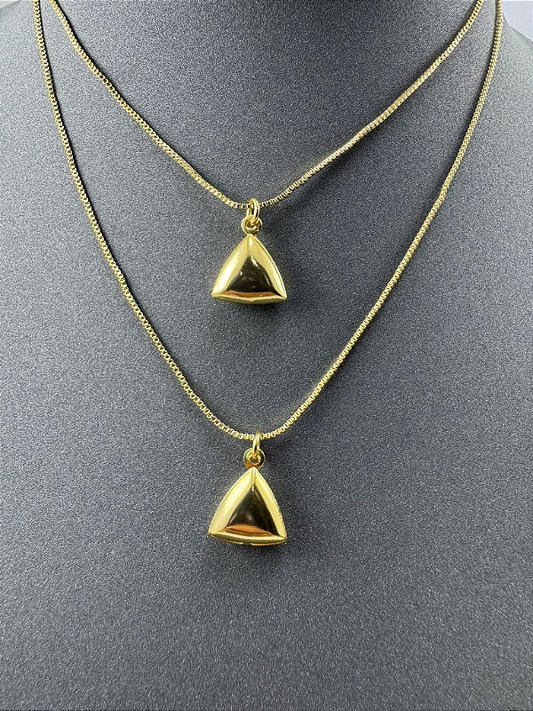 CORRENTE COM PINGENTE DUPLA