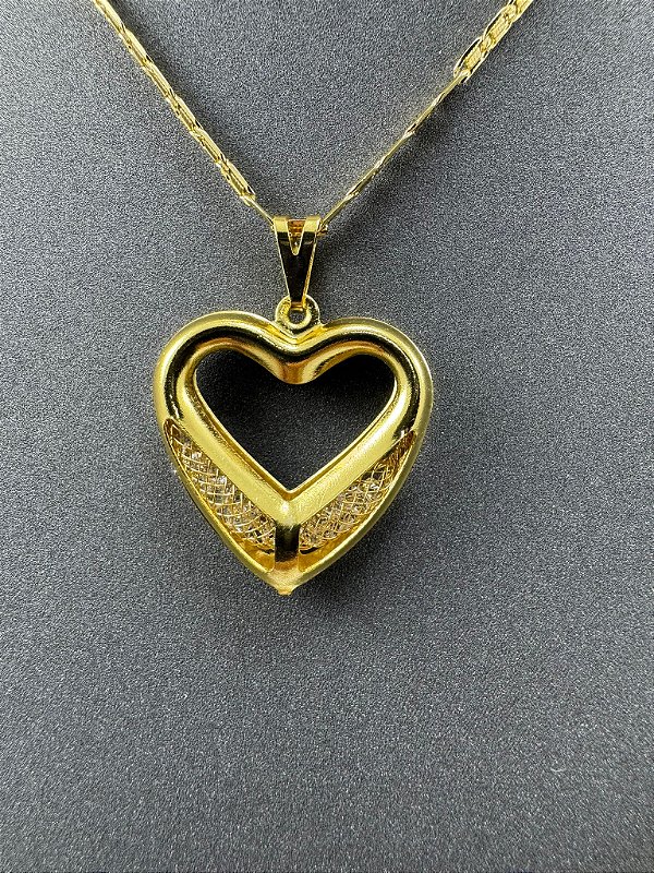 PINGENTE CORAÇÃO CRAVEJADO