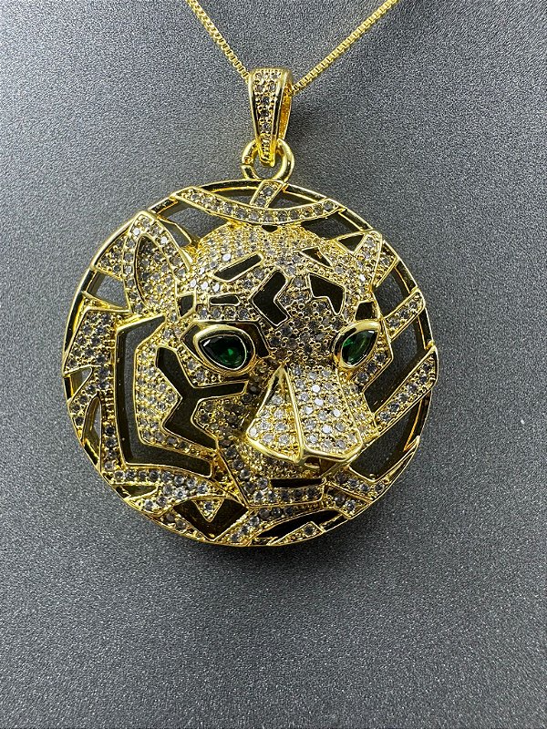 PINGENTE CRAVEJADO TIGRE