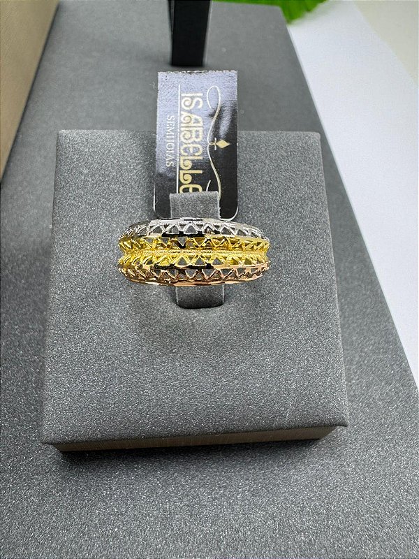 ANEL 3 CORES MINIMALISTA