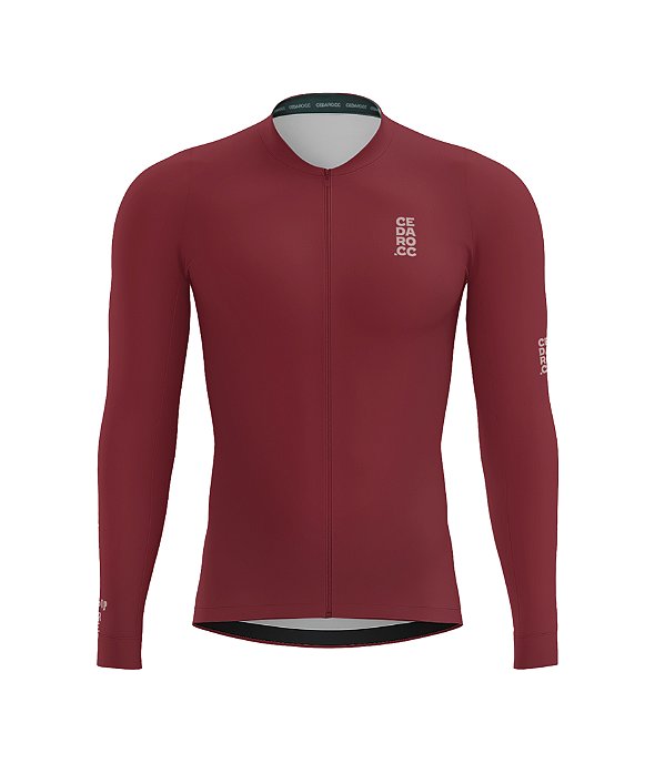 Jersey Basic Bordô Manga Longa- Masculino