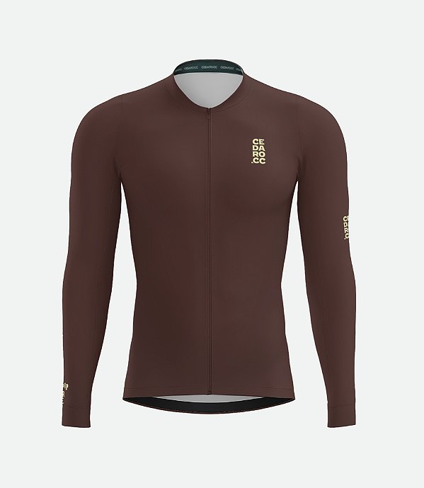 Jersey Basic Chocolate Manga Longa - Masculino