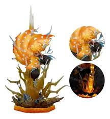 Action Figure Zenitsu 30 Cm Com Led Demon Slayer Kimetsu