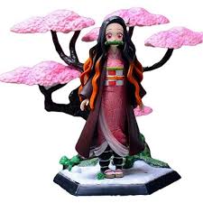 Figure Nezuko Kamado com arvore, da série Demon Slayer