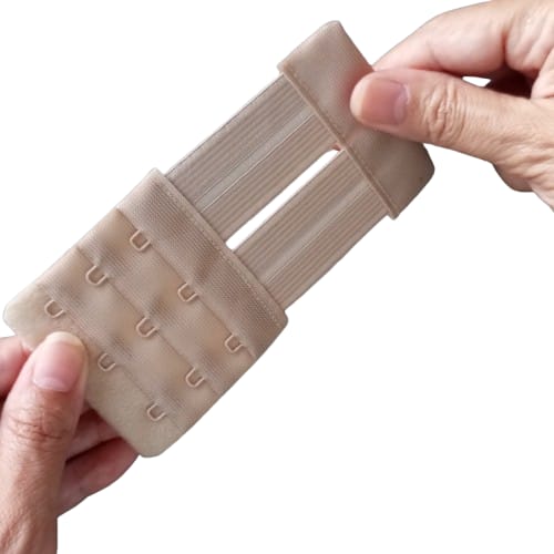 kit com 2 extensores de sutiã elásticos com 3 ganchos e 3 regulagens Médio