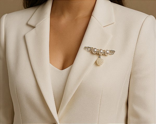 Presilha Broche Tapa Decote para Blusas Vestidos Saias Casacos e Calças