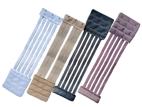 Extensor de Soutien Elástico Largo Duplo Grande - Modelo Tule - 3 Ganchos