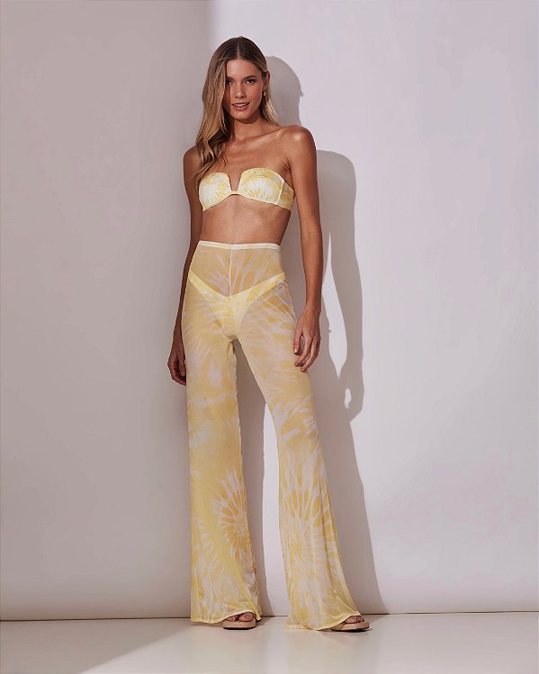 Calça Tule Lellis Tie Dye Amarela