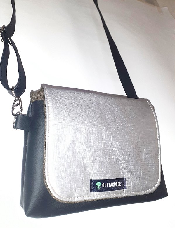 bolsa crossbody prata