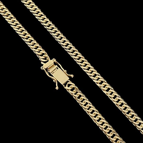 Corrente Lacraia 7mm 70cm – Banhada a Ouro 18K