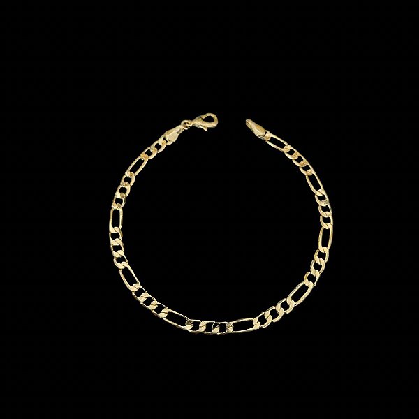 PULSEIRA 3x1  (3MM - 8G) - 21 CM  - BANHO DE OURO 18k.