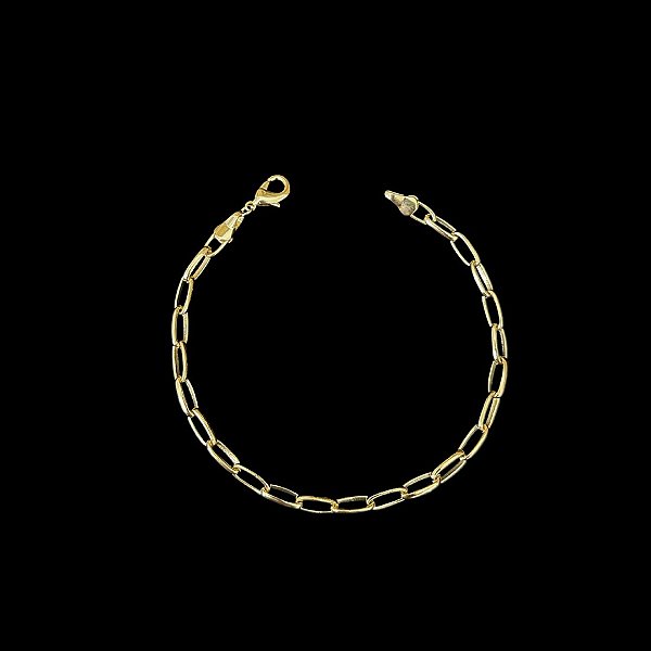 PULSEIRA CARTIE MEIA CANA (4MM -5g) - 20CM - BANHADO A OURO 18K
