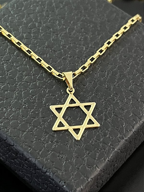 PINGENTE ESTRELA DE DAVI P 2g - BANHO DE OURO 18k - BANHO DE OURO 18k