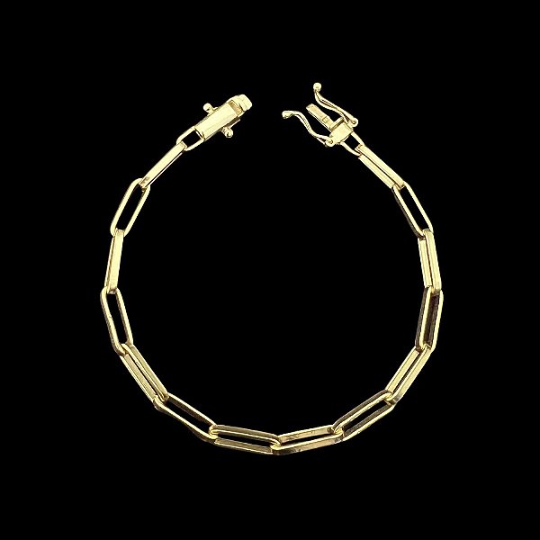 PULSEIRA  CARTIE ALONGADO( 5mm- 20Cm) -  FECHO COM MARCAÇÃO 750 - BANHADO A OURO 18K