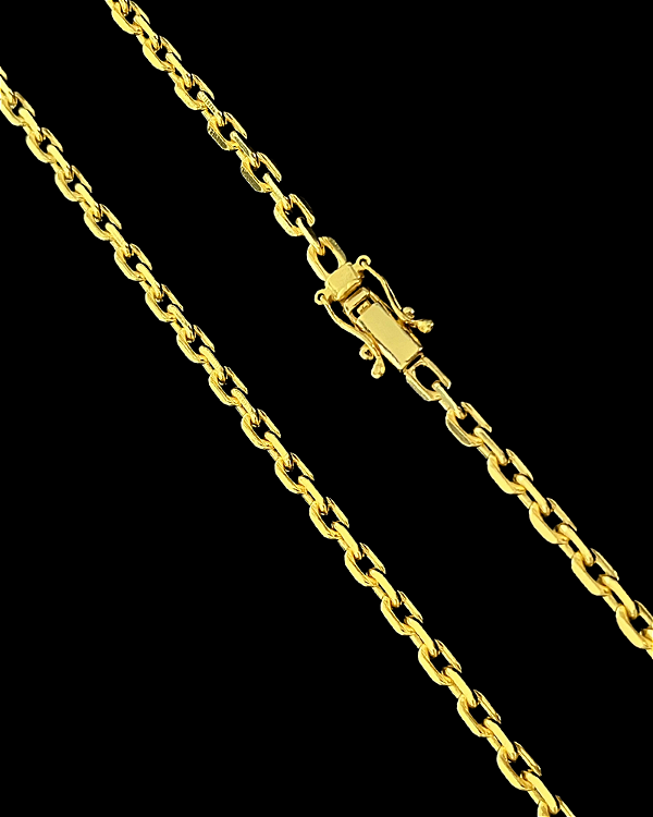 Corrente Cadeado 5mm 70cm – Banho Ouro 18k