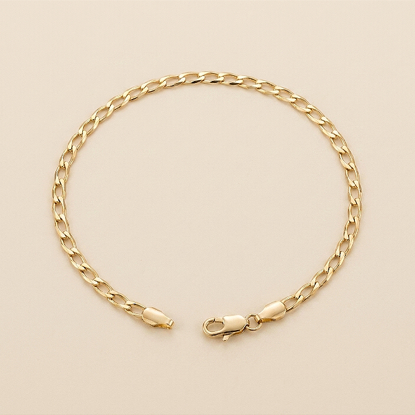 Pulseira Grumet 3mm 20cm – Banhada a Ouro 18K