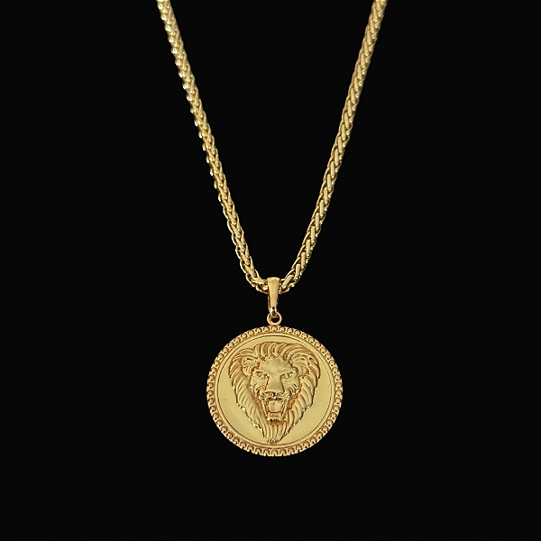 PINGENTE LEÃO  M ( 2.5x2.5cm) - BANHO DE OURO 18K