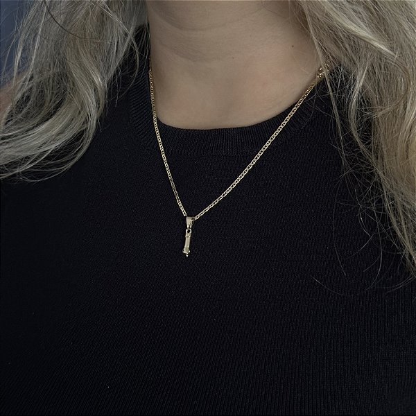 CORRENTE PIASTRINE( 1.8 mm 50cm FEM ) + PINGENTE FIGA PP