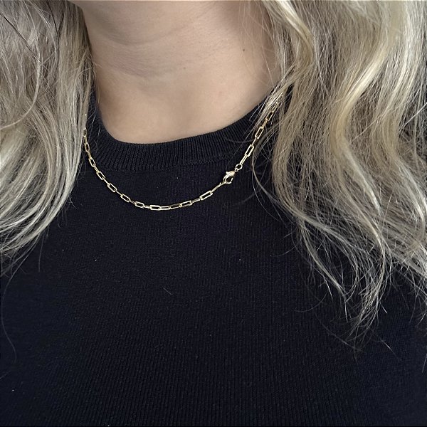 CORRENTE CARTIE  ( 2mm 50cm FEM ) - BANHO DE OURO 18k