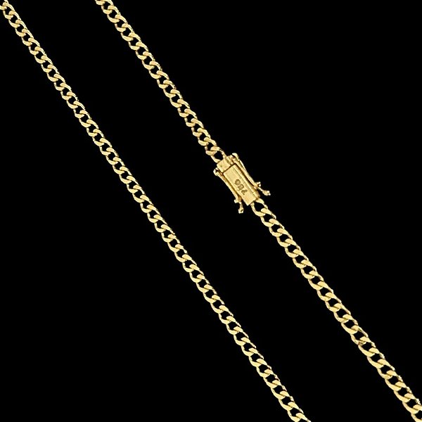 Corrente Pitbull 2mm 50/60/70cm – Banhada a Ouro 18K