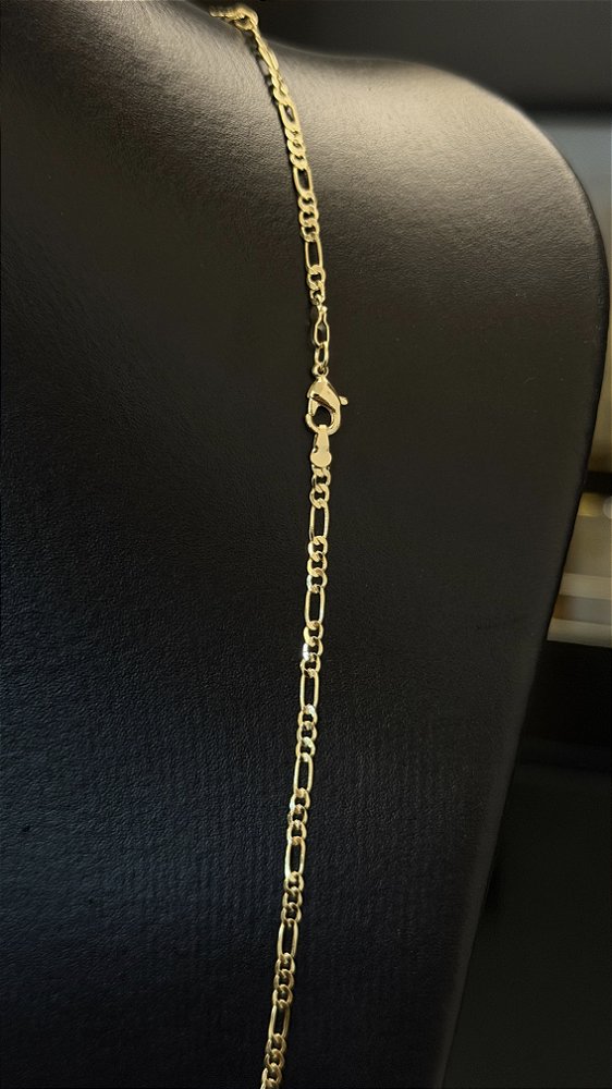 CORRENTE 3x1 (2MM - 50, 60cm ou 70cm) - BANHADO A OURO 18k