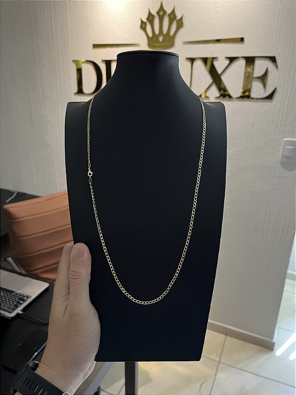 CORRENTE GRUMET (1.8MM - 50, 60cm ou 70cm)  -  BANHADO A OURO 18k