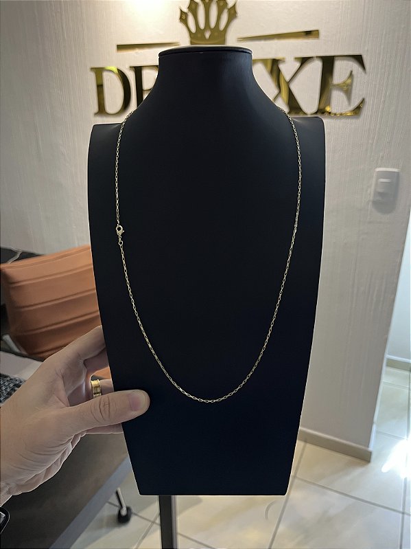 CORRENTE TIJOLINHO (1.8MM - 50, 60cm ou 70cm)  -  BANHADO A OURO 18k