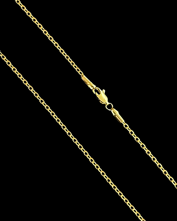 CORRENTE CADEADO (2MM - 50, 60cm ou 70cm)  -  BANHADO A OURO 18k