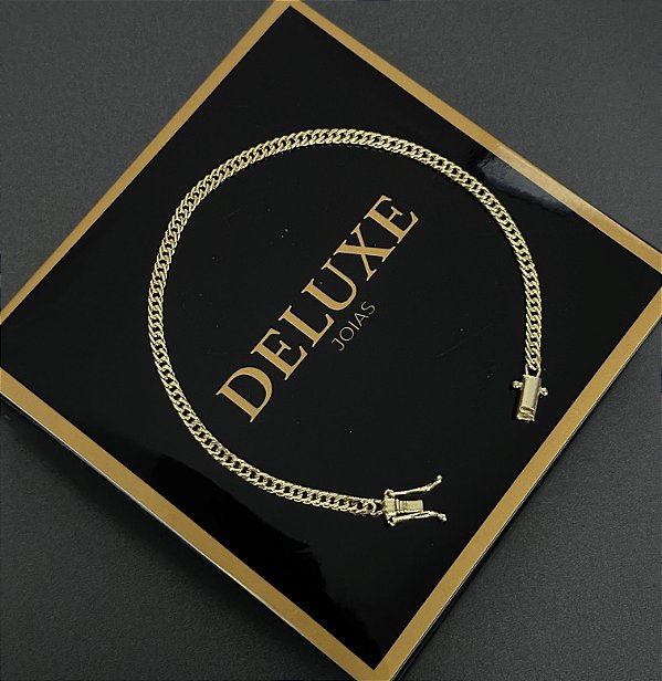 PULSEIRA LACRAIA( 2MM  - 21 CM) - FECHO COM MARCAÇÃO 750 -  BANHO DE OURO 18k