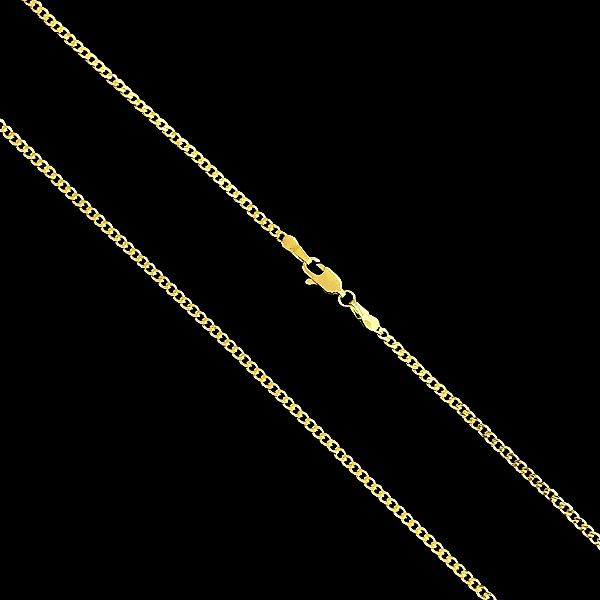 Corrente Grumet 2mm – Escolha o Tamanho 50, 60 ou 70cm – Banhada a Ouro 18K