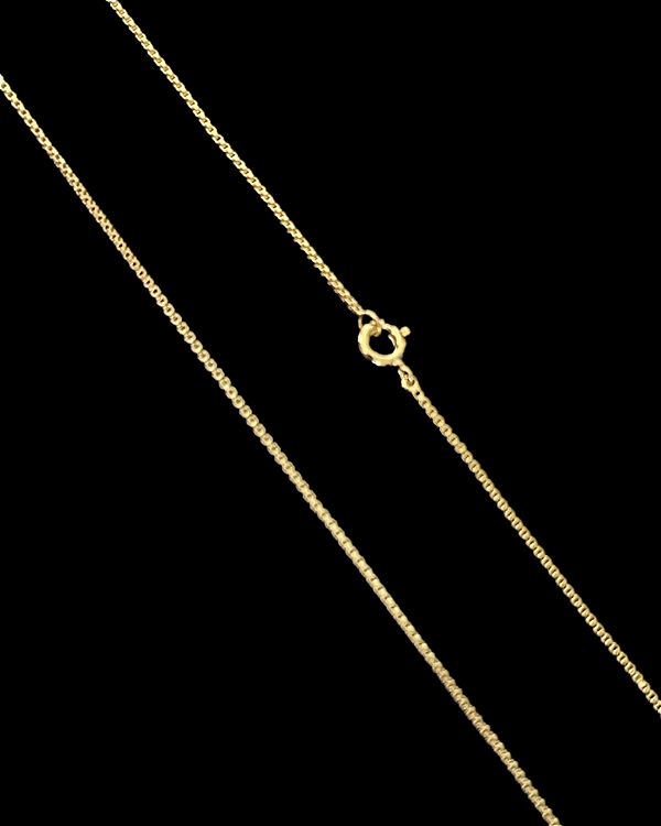 CORRENTE VENEZIANA( 1.5MM - 50, 60cm ou 70cm)  -  BANHADO A OURO 18k