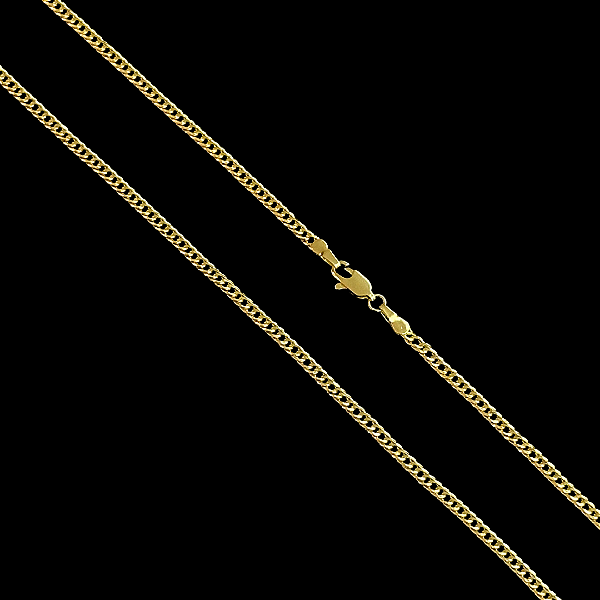 Corrente Lacraia 2mm – Escolha o Tamanho 50, 60 ou 70cm – Banhada a Ouro 18K