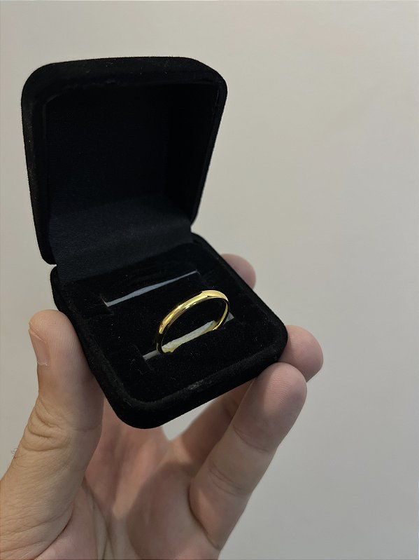 ALIANÇA DETALHADO - 4mm - BANHADO A OURO 18K