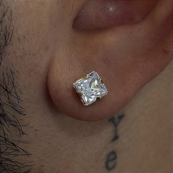 Brinco Zircônia – Banhado a Ouro 18K