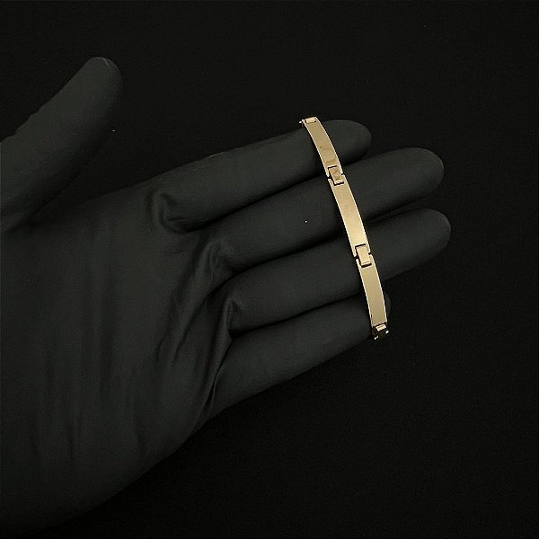 BRACELETE IMPERIAL( 5mm) Escolha  17cm a 21cm - Banhado a Ouro 18K