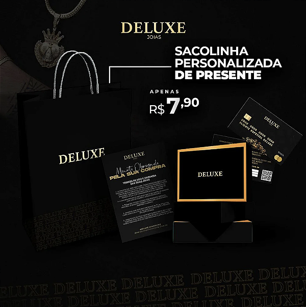 Corrente 3x1 2mm 60cm + Pingente Placa – Banhada a Ouro 18K