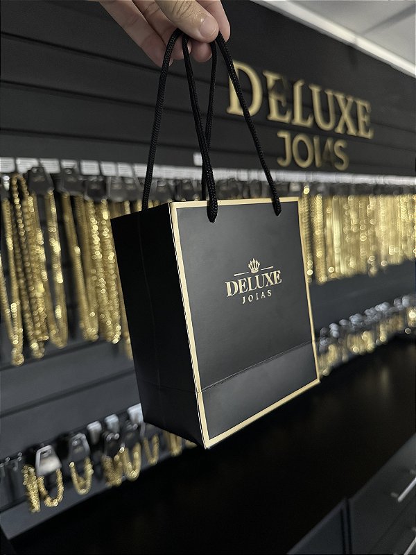 SACOLINHA DE PRESENTE DELUXE JOIAS CINZA - (13x15cm)