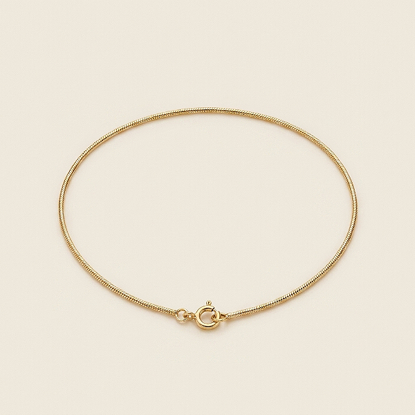 Pulseira 2mm 17cm – Banhada a Ouro 18K