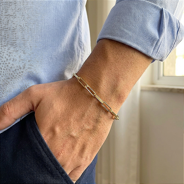 Pulseira 5mm 17cm – Banhada a Ouro 18K
