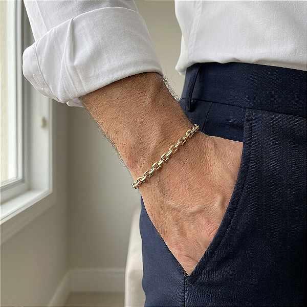 Pulseira 3mm 17cm – Banhada a Ouro 18K