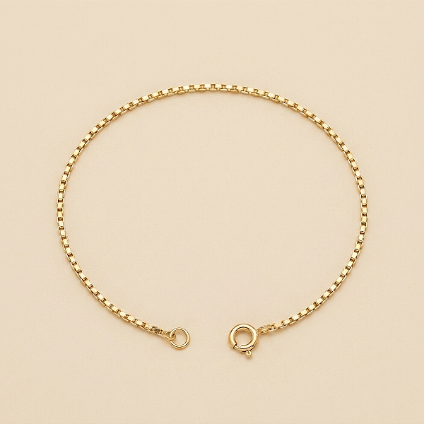 Pulseira Tijolinho 2mm 17cm a 21cm – Banhada a Ouro 18K