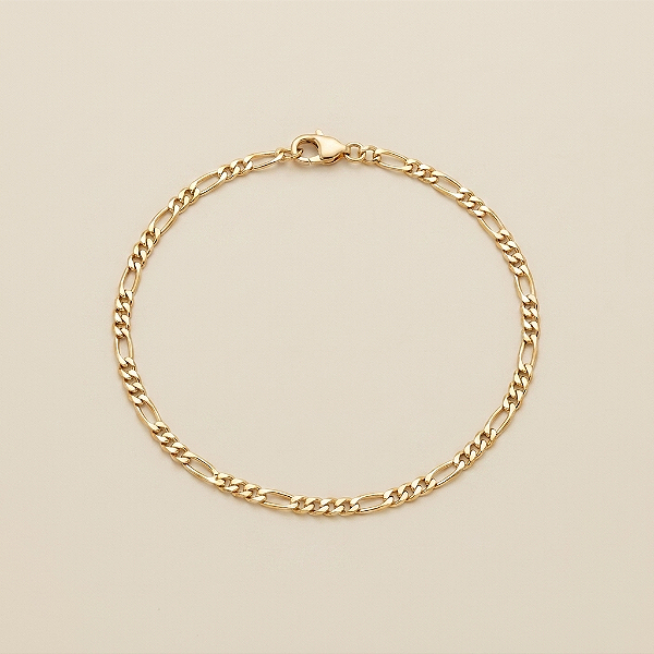 Pulseira 3x1 2mm 17cm a 21cm – Banhada a Ouro 18K