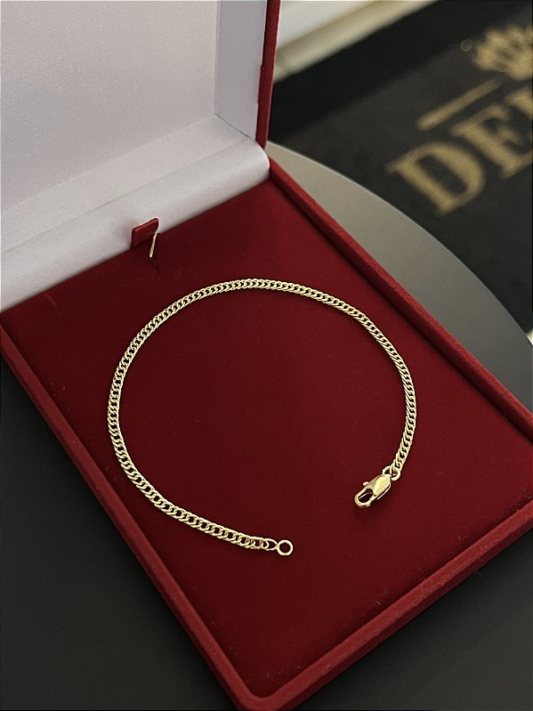 PULSEIRA  LACRAIA  (2mm) Escolha  17cm a 21cm - Banhado a Ouro 18K